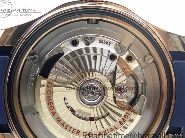 0322 2018 Seamaster Diver 300M RG Blue Ceramic VSF 1:1 Best Edition Blue Dial on Blue Rubber Strap A WeatherProof 7914